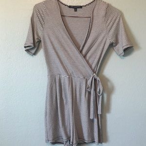 Black and White Striped Romper